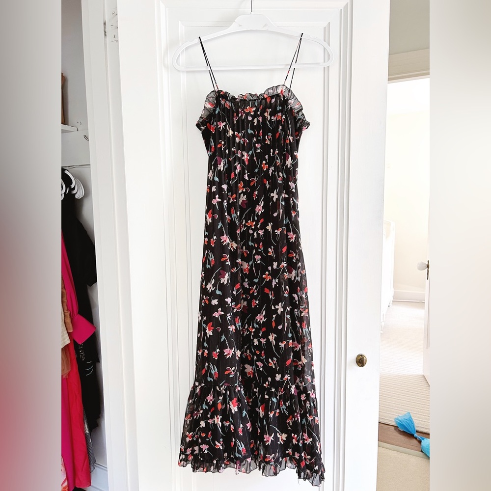 Madewell Black Floral Dress